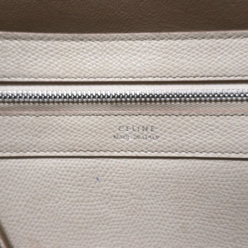CELINE PHANTOM CABAS TOTE CREAM GRAINED LEATHER - Picture 11 of 12